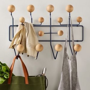 Eames Style Hang It All Rack Wood/Black